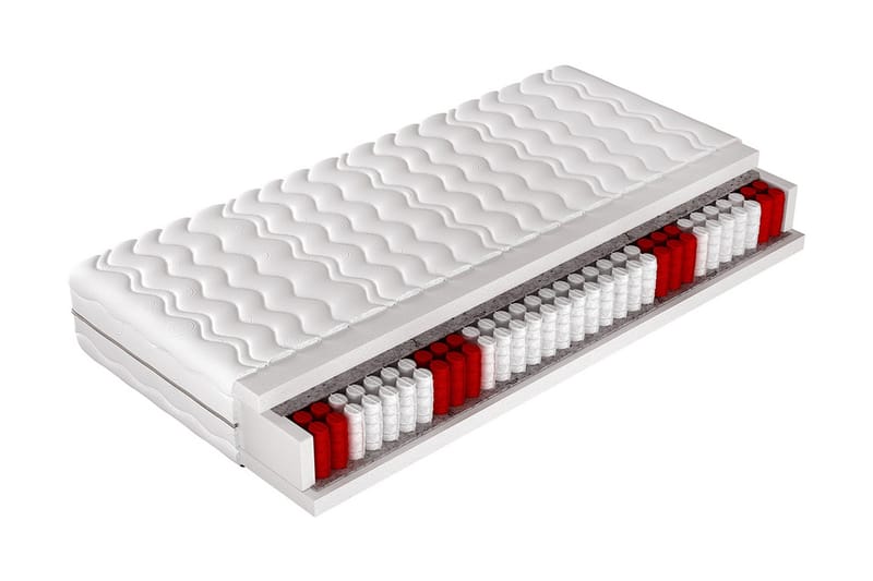 Sognato Madrass 200x120x24 cm - Vit - Möbler - Säng - Madrasser - Resårmadrass & resårbotten