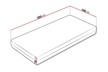 Arigna Skummadrass 100x200 cm - Möbler - Säng - Madrasser - Skummadrass