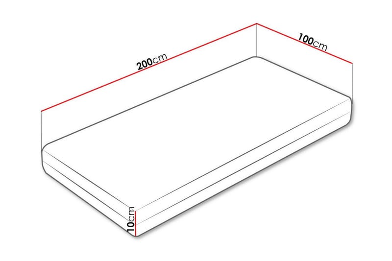 Arigna Skummadrass 100x200 cm - Möbler - Säng - Madrasser - Skummadrass