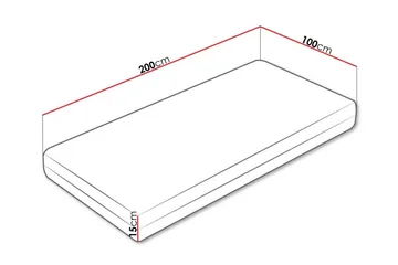 Arigna Skummadrass 100x200 cm - Möbler - Säng - Madrasser - Skummadrass