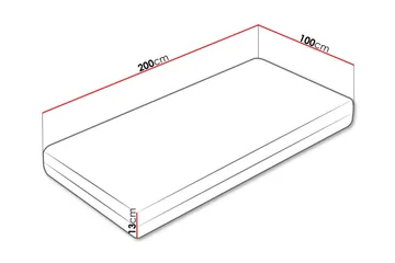 Arigna Skummadrass 100x200 cm - Möbler - Säng - Madrasser - Skummadrass