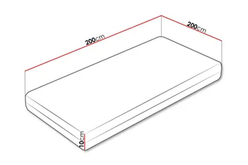 Arigna Skummadrass 200x200 cm - Möbler - Säng - Madrasser - Skummadrass