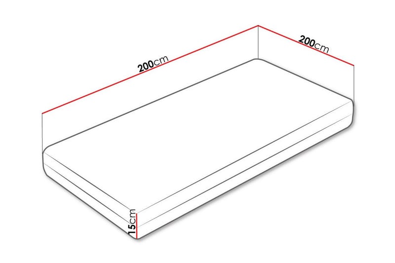 Arigna Skummadrass 200x200 cm - Möbler - Säng - Madrasser - Skummadrass
