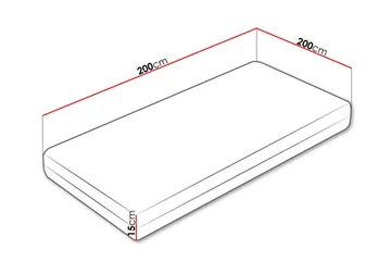 Arigna Skummadrass 200x200 cm - Möbler - Säng - Madrasser - Skummadrass