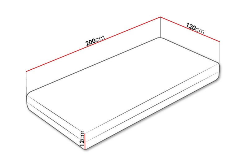 Derry Skummadrass 120x200 cm - Möbler - Säng - Madrasser - Skummadrass