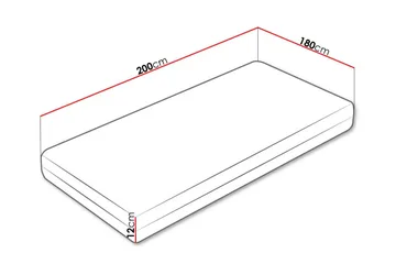 Derry Skummadrass 180x200 cm - Möbler - Säng - Madrasser - Skummadrass