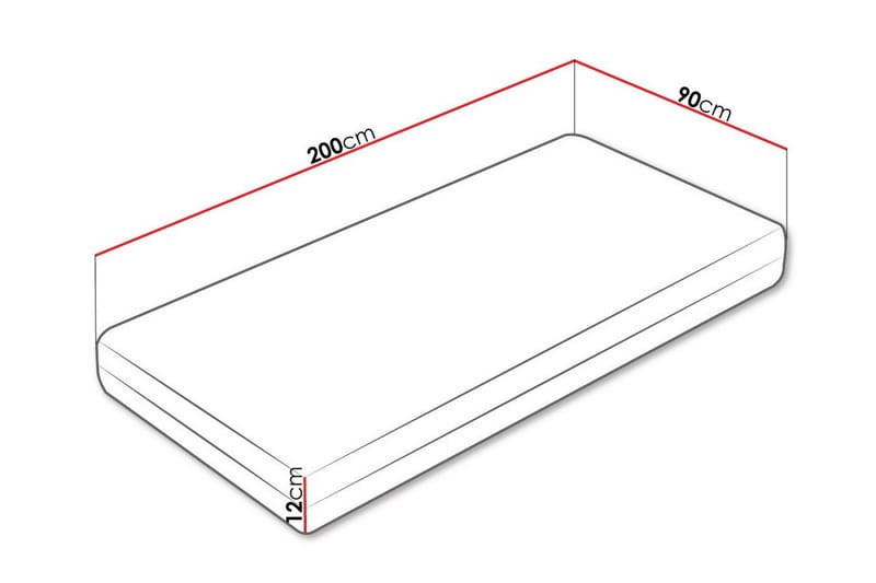 Derry Skummadrass 90x200 cm - Skummadrass