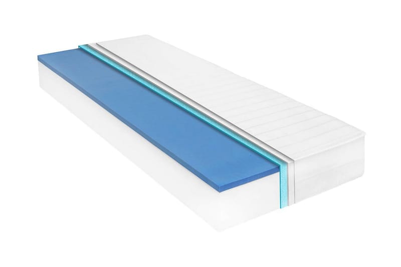 Madrass 120x200 cm viskoelastiskt minnesskum 18 cm - Vit - Möbler - Säng - Madrasser - Skummadrass