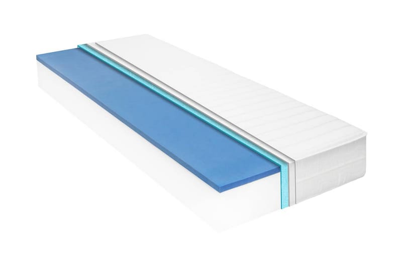 Madrass 140x200 cm viskoelastiskt minnesskum 18 cm - Vit - Möbler - Säng - Madrasser - Skummadrass