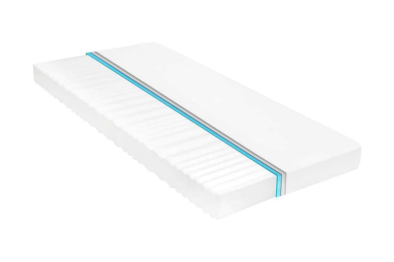 Madrass 160x200 cm 7 zoner PU-skum 10 cm H2 H3 - Vit - Möbler - S�äng - Madrasser - Skummadrass
