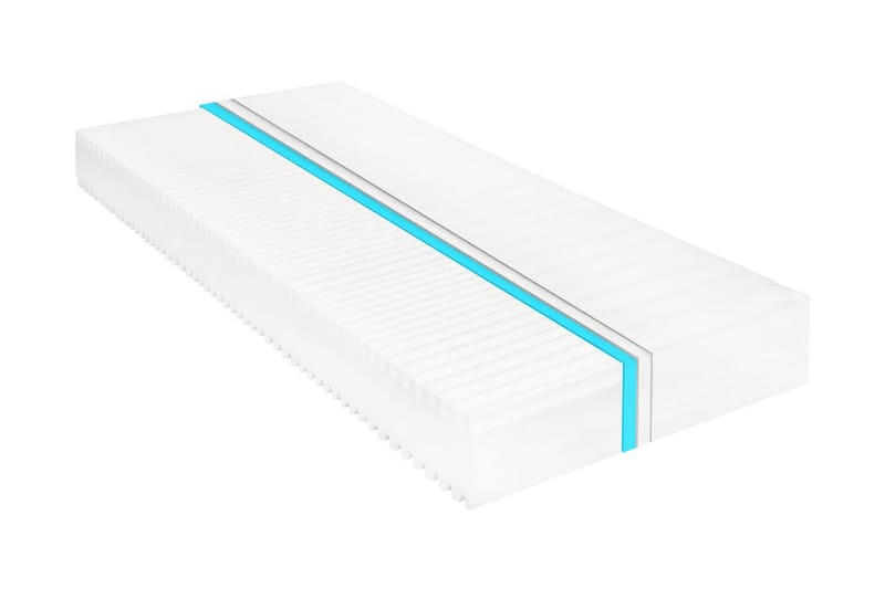 Madrass 160x200 cm 7 zoner PU-skum 16 cm H2 H3 - Vit - Möbler - Säng - Madrasser - Skummadrass