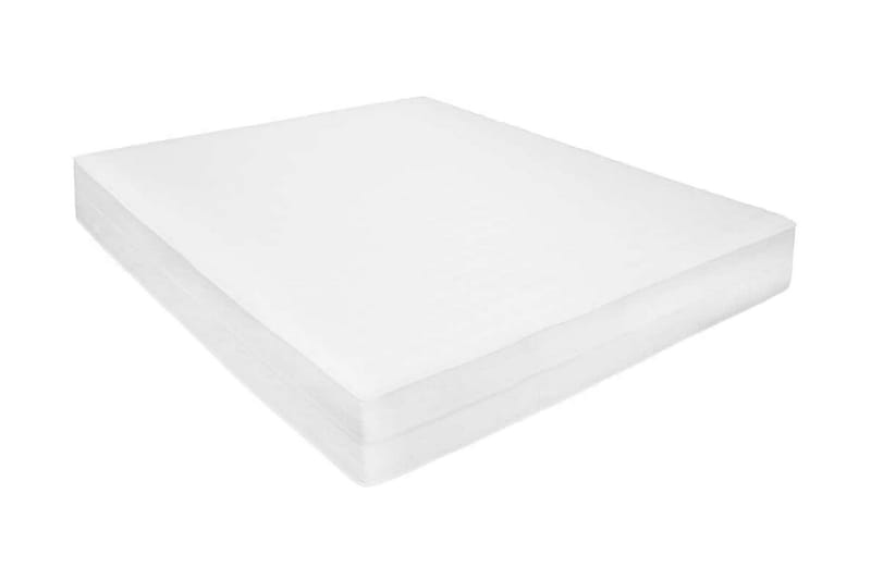 Madrass 160x200 cm viskoelastiskt minnesskum 18 cm - Vit - Möbler - Säng - Madrasser - Skummadrass