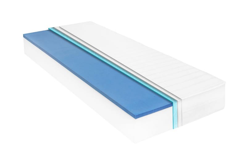 Madrass 80x200 cm viskoelastiskt minnesskum 18 cm - Vit - Möbler - Säng - Madrasser - Skummadrass