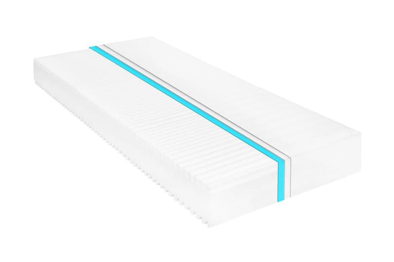 Madrass 90x200 cm 7 zoner PU-skum 16 cm H2 H3 - Vit - Möbler - Säng - Madrasser - Skummadrass