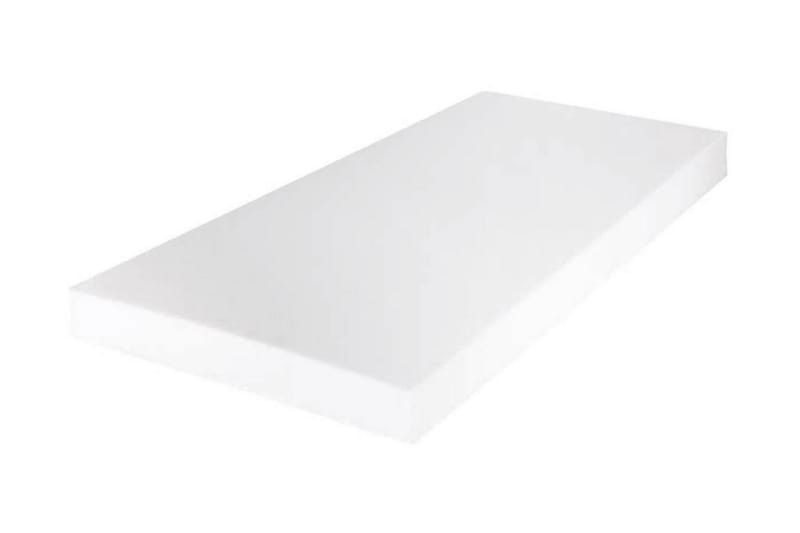 Madrass med tvättbart överdrag 200x90x17 cm - Vit - Möbler - Säng - Madrasser - Skummadrass