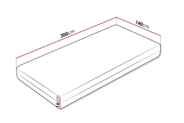Solklint Resårmadrass 140x200 cm - Vit - Möbler - Säng - Madrasser - Resårmadrass & resårbotten