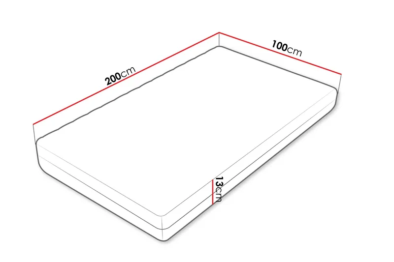 Unona Skummadrass 200x100 cm - Möbler - Säng - Madrasser - Skummadrass