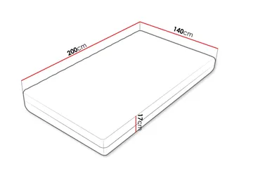 Unona Skummadrass 200x140 cm - Beige/Grå - Möbler - Säng - Madrasser - Skummadrass