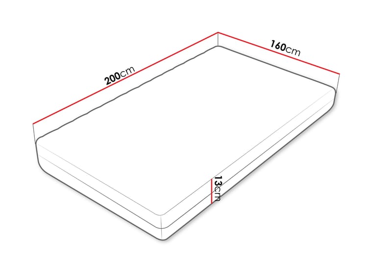 Unona Skummadrass 200x160 cm - Beige - Möbler - Säng - Madrasser - Skummadrass