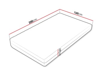 Unona Skummadrass 200x160 cm - Möbler - Säng - Madrasser - Skummadrass