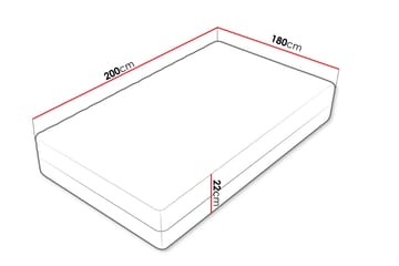 Unona Skummadrass 200x180 cm - Beige - Möbler - Säng - Madrasser - Skummadrass