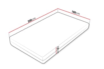 Unona Skummadrass 200x180 cm - Beige - Möbler - Säng - Madrasser - Skummadrass