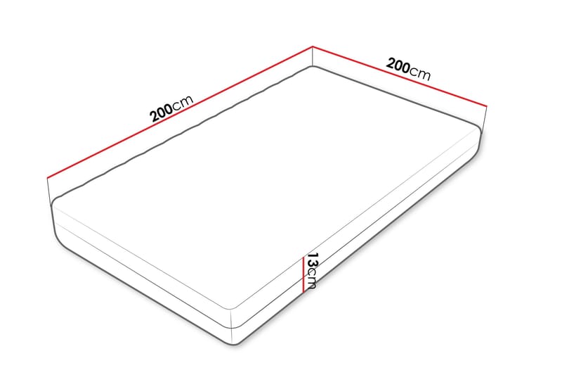 Unona Skummadrass 200x200 cm - Blå - Möbler - Säng - Madrasser - Skummadrass