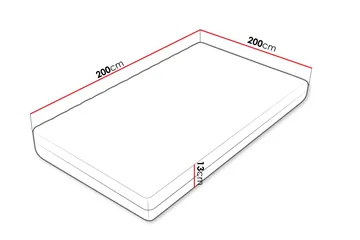 Unona Skummadrass 200x200 cm med Fasthetsgrad Medium - Vit - Möbler - Säng - Madrasser - Skummadrass