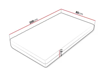Unona Skummadrass 200x80 cm - Grå - Möbler - Säng - Madrasser - Skummadrass