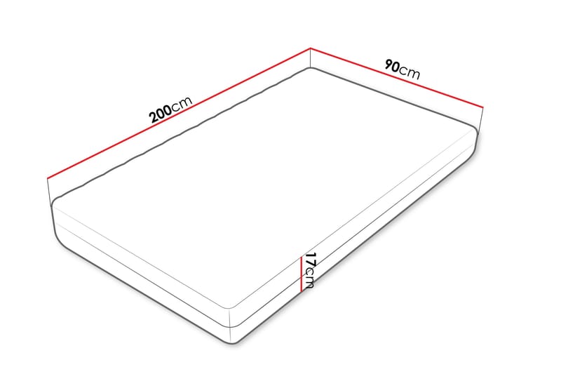 Unona Skummadrass 200x90 cm - Möbler - Säng - Madrasser - Skummadrass
