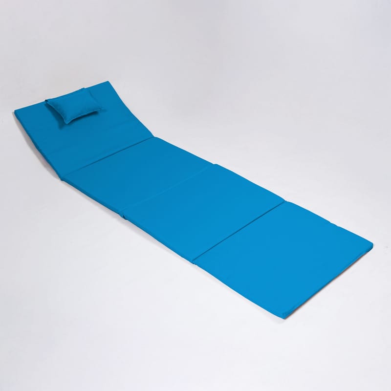 Wylen Fällbar Bäddbar Skummadrass 55x180 cm i Textil - Blå - Möbler - Säng - Madrasser - Skummadrass