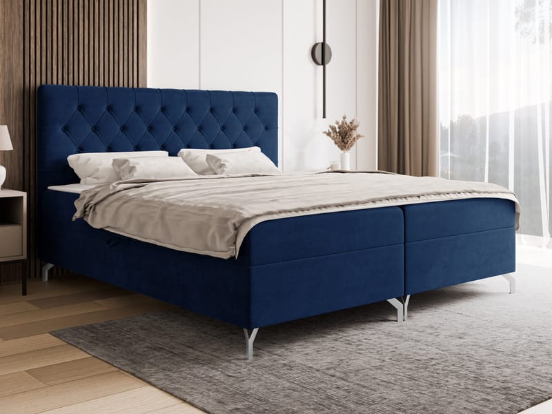 Mavik Sängpaket Kontinentalsäng med förvaring 180x200 cm - blå - Möbler - Säng - Kontinentalsäng