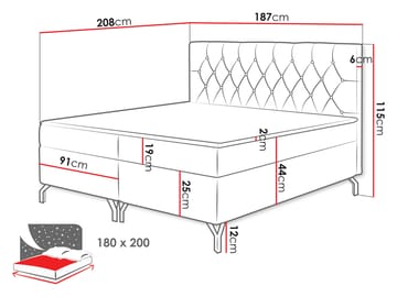 Mavik Sängpaket Kontinentalsäng med förvaring 180x200 cm - grön - Möbler - Säng - Kontinentalsäng