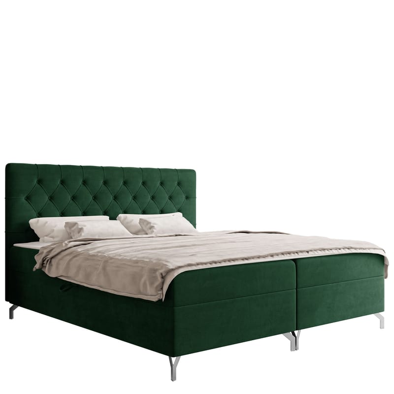 Mavik Sängpaket Kontinentalsäng med förvaring 200x200 cm, grön