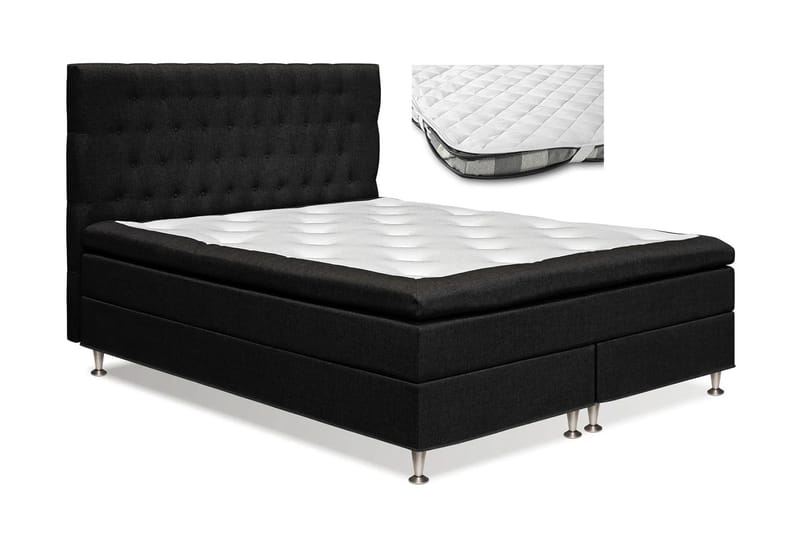 Meja Komplett Sängpaket Kontinentalsäng 180x200 cm + Madrasskydd - Svart - Möbler - Säng - Komplett sängpaket