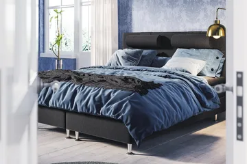 Meja Kontinentalsäng 160x200 - Svart - Möbler - Säng - Komplett sängpaket