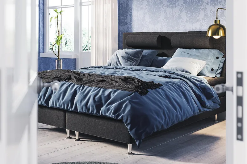 Meja Kontinentalsäng 160x200 - Svart - Möbler - Säng - Komplett sängpaket