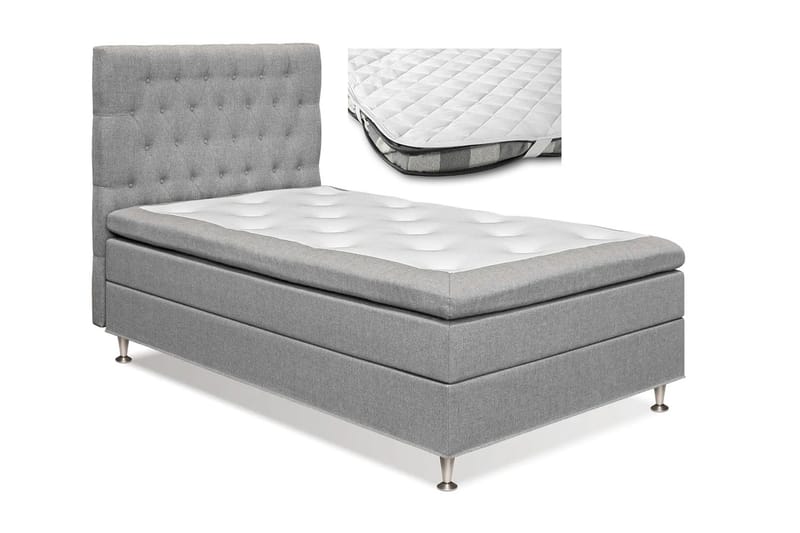 Meja Sängpaket 120x200 + Madrasskydd - Ljusgrå - Möbler - Säng - Komplett sängpaket