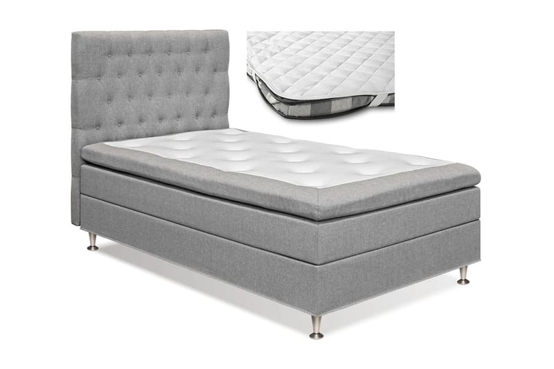 Meja Sängpaket 140x200 + Madrasskydd - Ljusgrå - Möbler - Säng - Komplett sängpaket