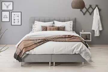 Montana Förvaringssäng 90x200 cm - Ljusgrå - Möbler - Säng - Sängar med förvaring