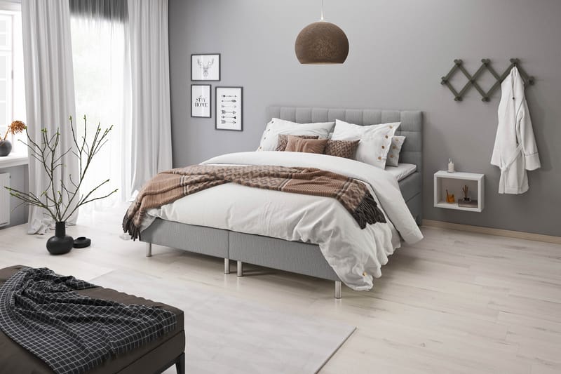 Montana Komplett Sängpaket 140x200 - Grå - Möbler - Säng - Komplett sängpaket