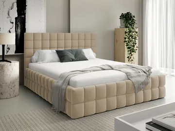 Morke Sängram med förvaring 160x200 cm - beige - Möbler - Säng - Sängram & sängstomme