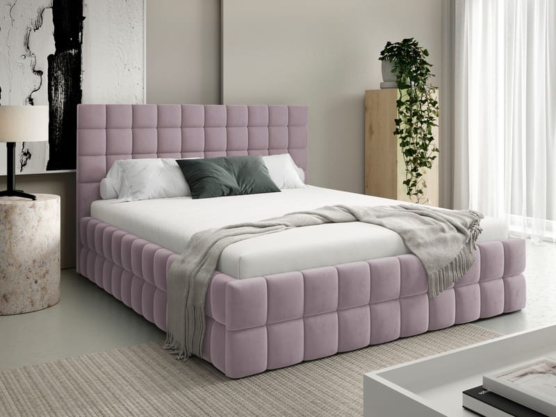 Morke Sängram med förvaring 160x200 cm - rosa - Möbler - Säng - Sängram & sängstomme