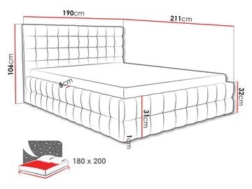 Morke Sängram med förvaring 180x200 cm - brun - Möbler - Säng - Sängram & sängstomme