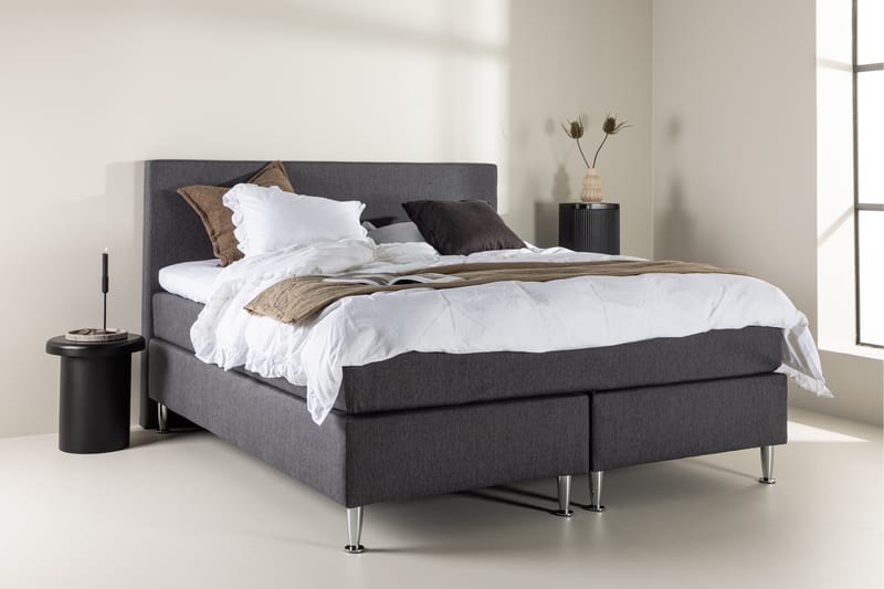 Munia Sängpaket Kontinentalsäng 180x200 cm - Mörkgrå - Möbler - Säng - Komplett sängpaket