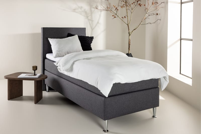 Munia Sängpaket Kontinentalsäng 90x200 cm - Mörkgrå - Möbler - Säng - Komplett sängpaket
