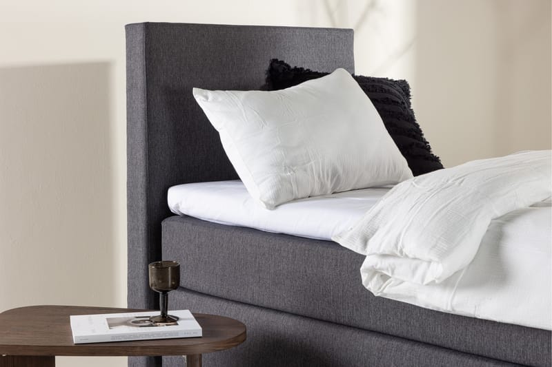 Munia Sängpaket Kontinentalsäng 90x200 cm - Mörkgrå - Möbler - Säng - Komplett sängpaket