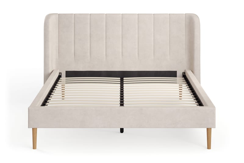 Nattljus Sängram 160x200 cm med välvd sänggavel - Beige - Möbler - Säng - Sängram & sängstomme