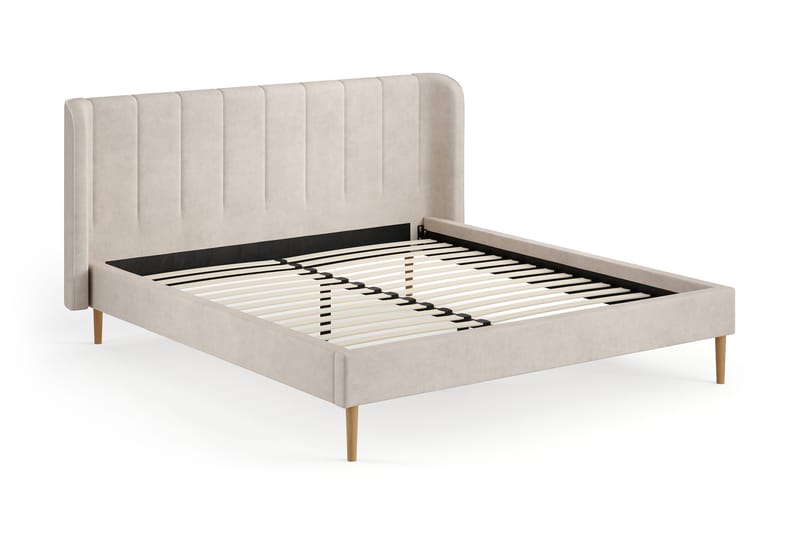 Nattljus Sängram 180x200 cm med välvd sänggavel, Beige