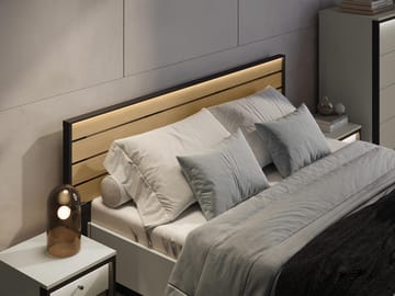 Navron Sängram 180x200 cm - Beige/Svart - Möbler - Säng - Sängram & sängstomme